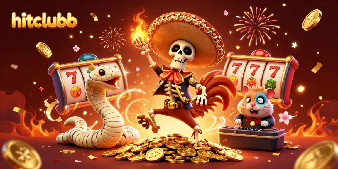 Experience the thrill at hitclubb with a vibrant celebration of casino elements and engaging characters!