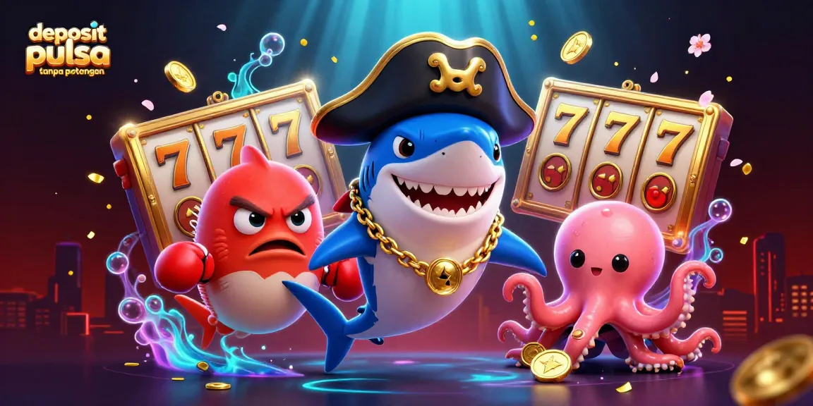 Engage with deposit pulsa tanpa potongan in this vibrant 3D scenario of casino excitement.