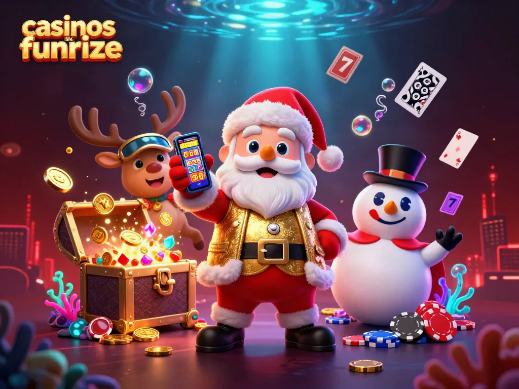 Engage with casinos like Funrize featuring jackpot slots, Santa, and festive casino elements.