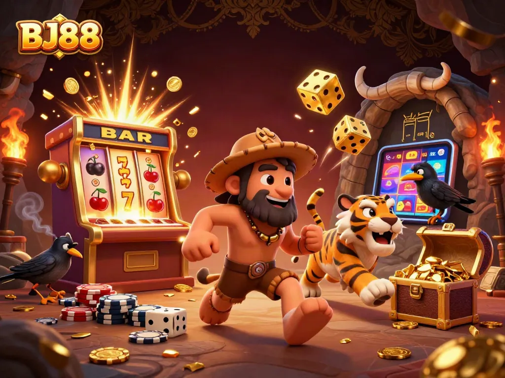 Engage in thrilling moments at BJ88’s lively prehistoric casino, filled with action-packed gaming.