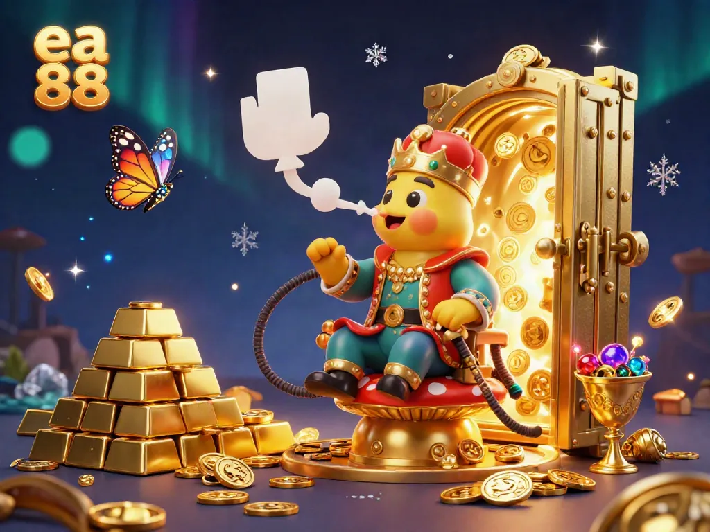 Experience the magic of ea 88 with a mesmerizing mix of poker symbols and shimmering gold.