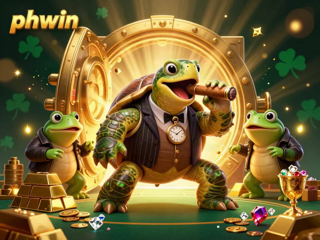 Engage in thrilling gaming at phwin with vibrant visuals of legendary cartoon characters amidst wealth.