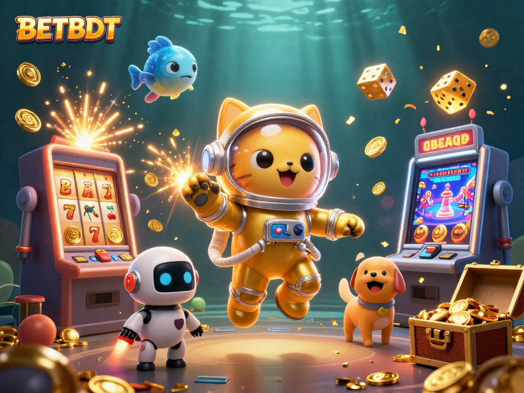 Experience thrilling games at BETBDT with vibrant jackpot scenes and dynamic casino elements.