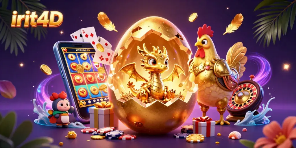 Experience thrilling wins at irit4D with a golden dragon and dynamic casino elements!