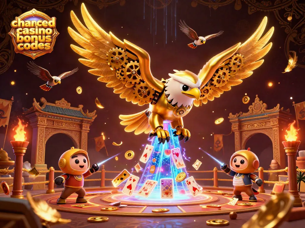 Engage with chanced casino bonus codes in an exhilarating 3D illustration featuring dynamic gaming elements.