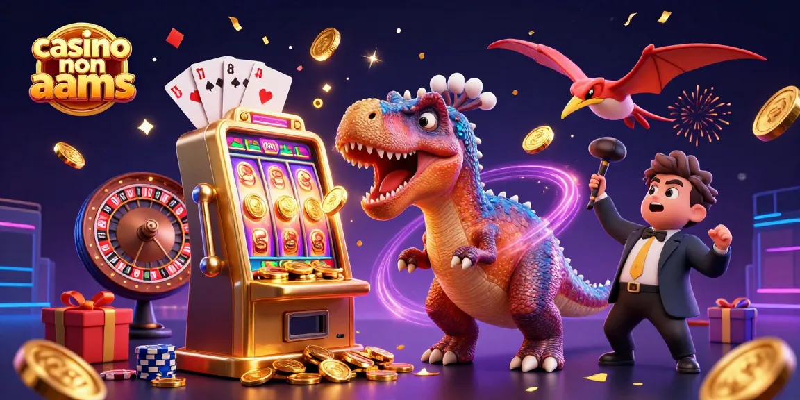 Vincere nei casino non AAMS: una scena animata con personaggi e slot machine.