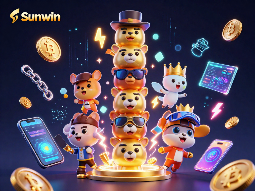 Engage with thrilling moments at Sunwin with vibrant 3D casino elements and gold totem pole.
