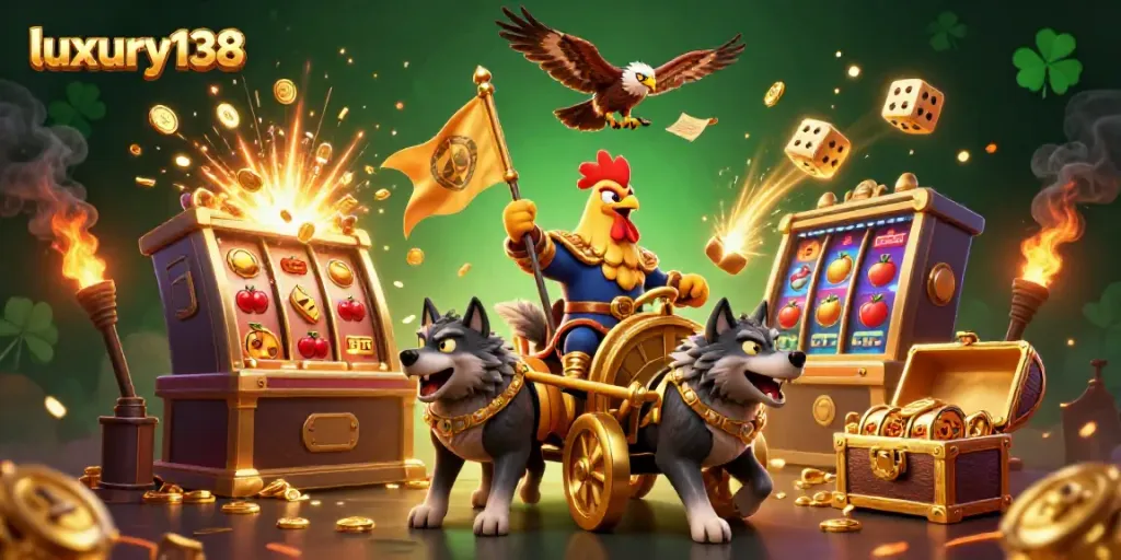 Experience thrilling gameplay at luxury138 with vibrant 3D characters and explosive casino action.