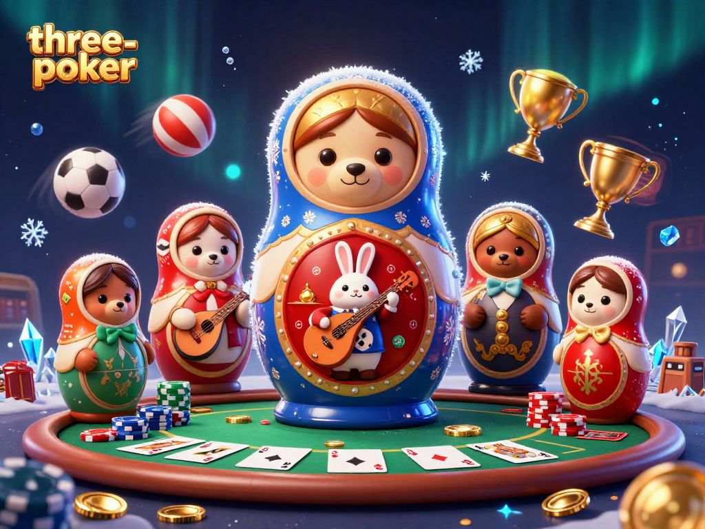 Engage in exciting three-card-poker action surrounded by dynamic casino-themed elements